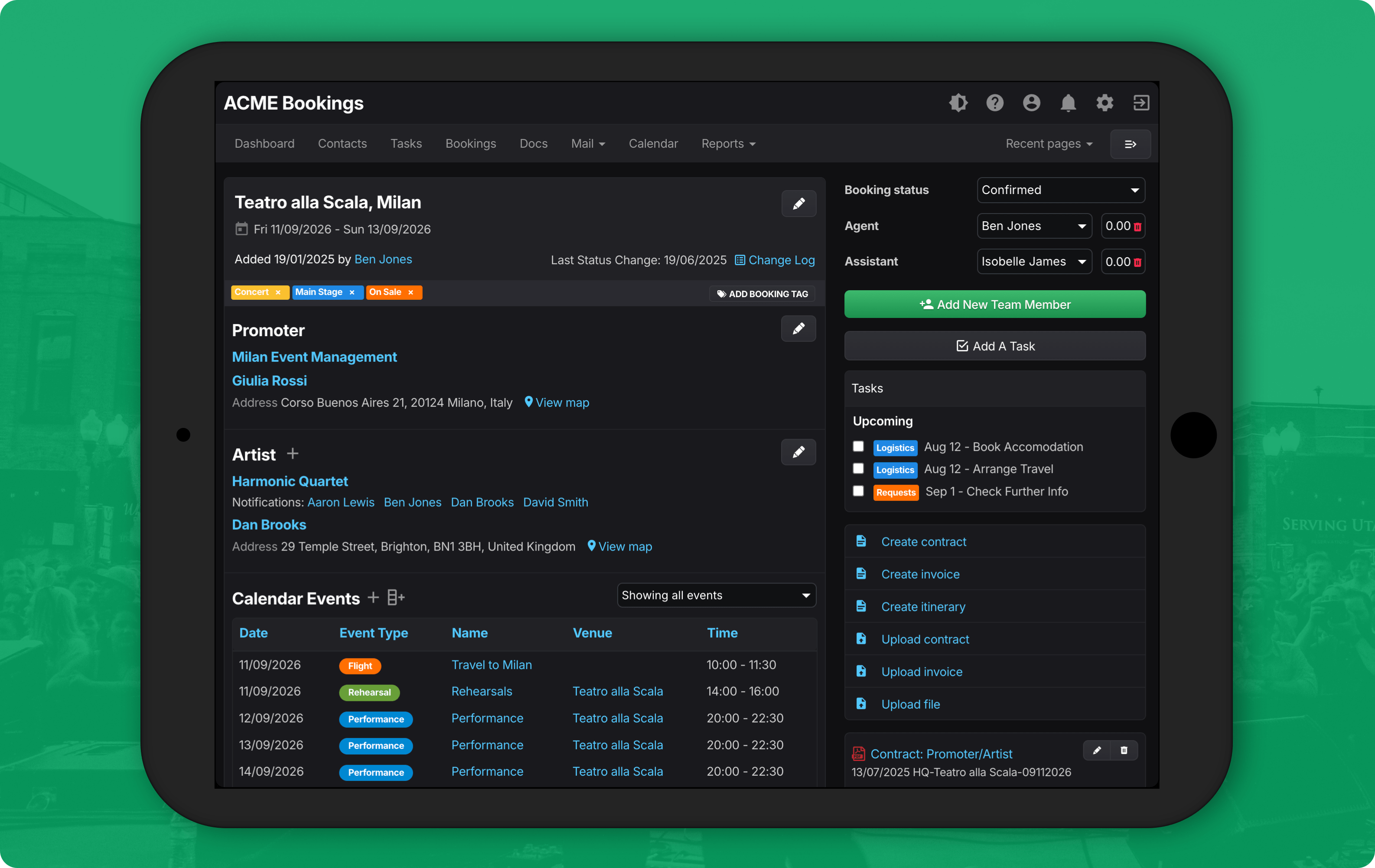Booking lifecycle and itineraries